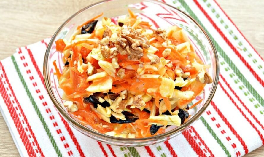 Освежающий и полезный салат из свежей капусты и моркови